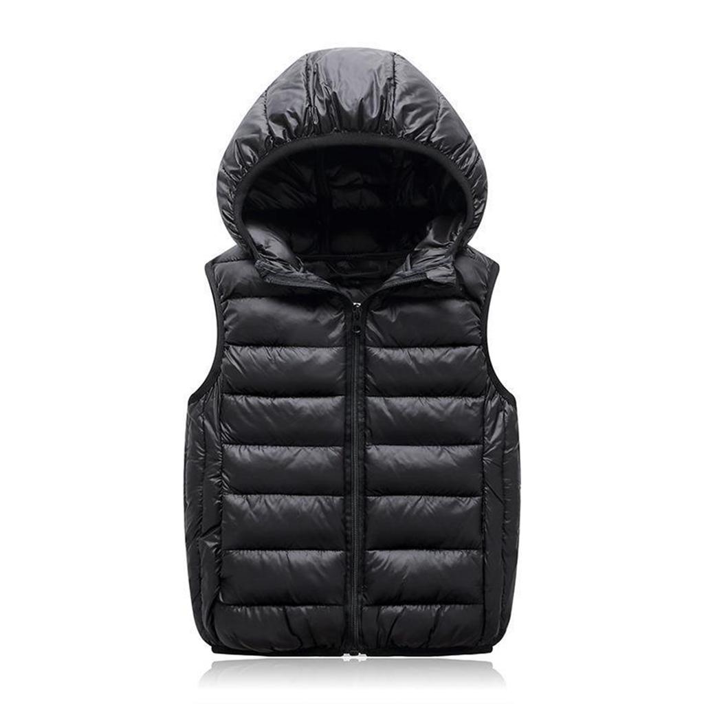 Kids Casual Hooded Lightweight Padded Vest for Boys Girls Everyday Wear