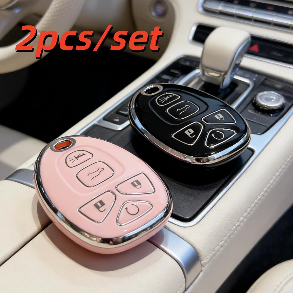 2pcs Car Key FOB Case Covers for Buick Chevrolet Suburban Tahoe TrailBlazer GMC Sierra Yukon Hummer H2 H3 Isuzu
