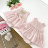 Baby Girls' Summer Sleeveless Floral Bow Bodysuit Dress