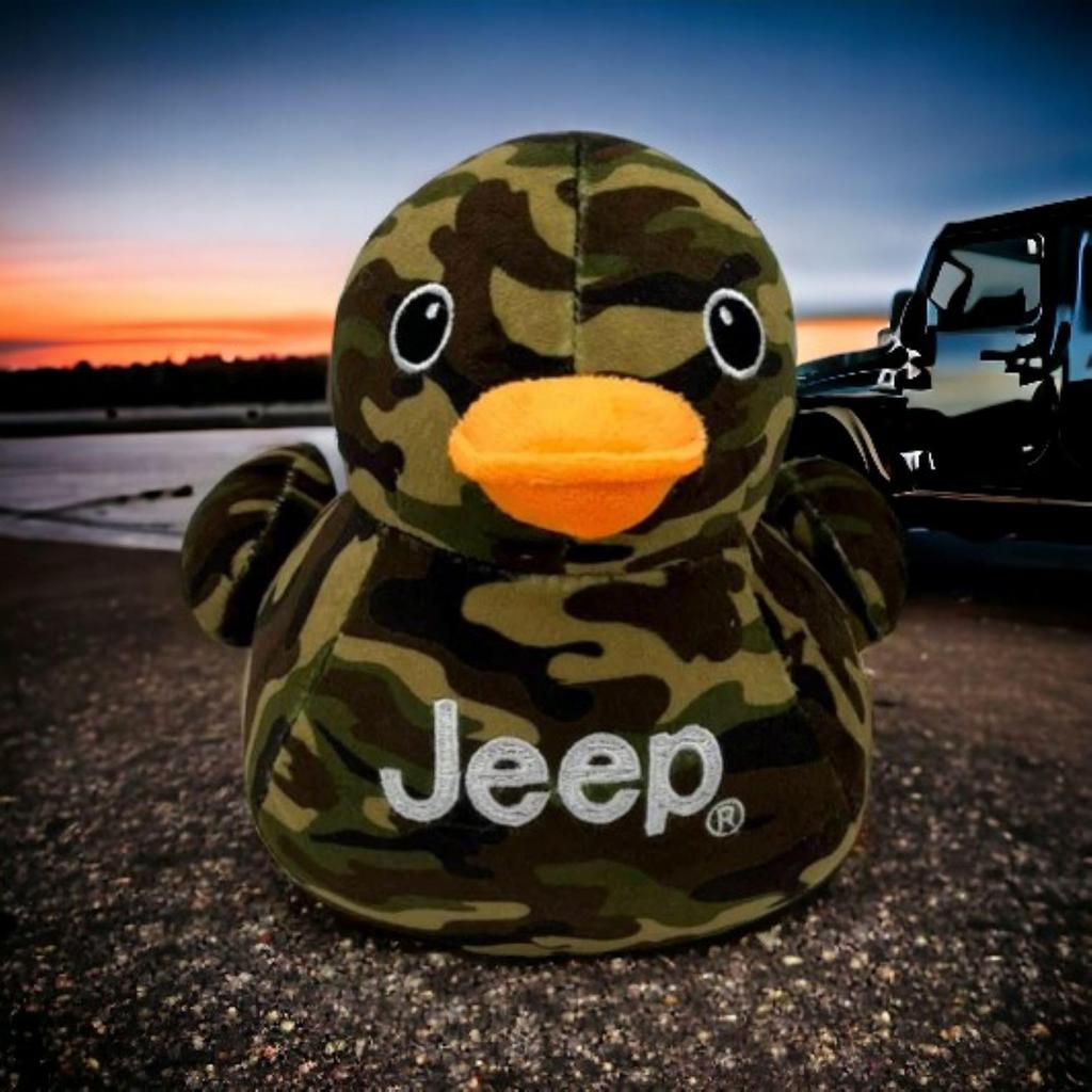 Jeep Text Logo Plush Duck Perfect for Enthusiasts Been Ducked - You've (Camouflage)