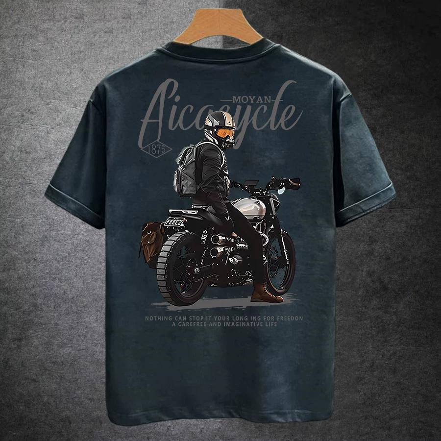 Baumwoll-Rundhals-Trendtops, modische und vielseitige Herren-T-Shirts, locker bedruckte Kurzarmshirts für Paare