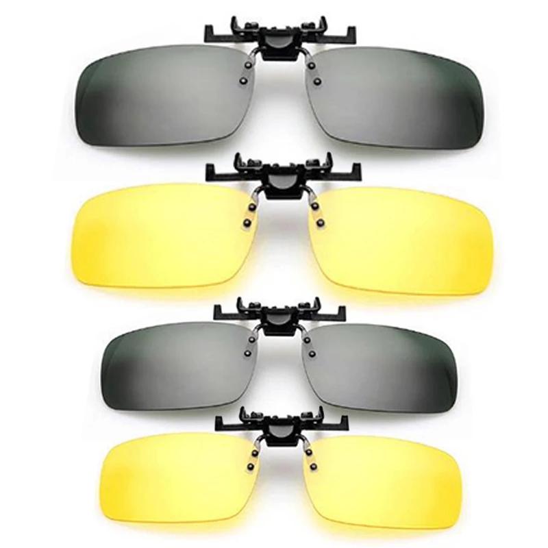 Ochelari de Conducere de Noapte pentru Siguranța Auto, Ochelari de Soare cu Clips, Ochelari pentru Vedere Nocturnă, Anti-reflexie, Ochelari de Modă pentru Șoferi, Ochelari de Soare pentru Bărbați Femei