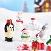 Adorable Resin Snowman And Santa Figurines For Diy Miniature Christmas Scenes