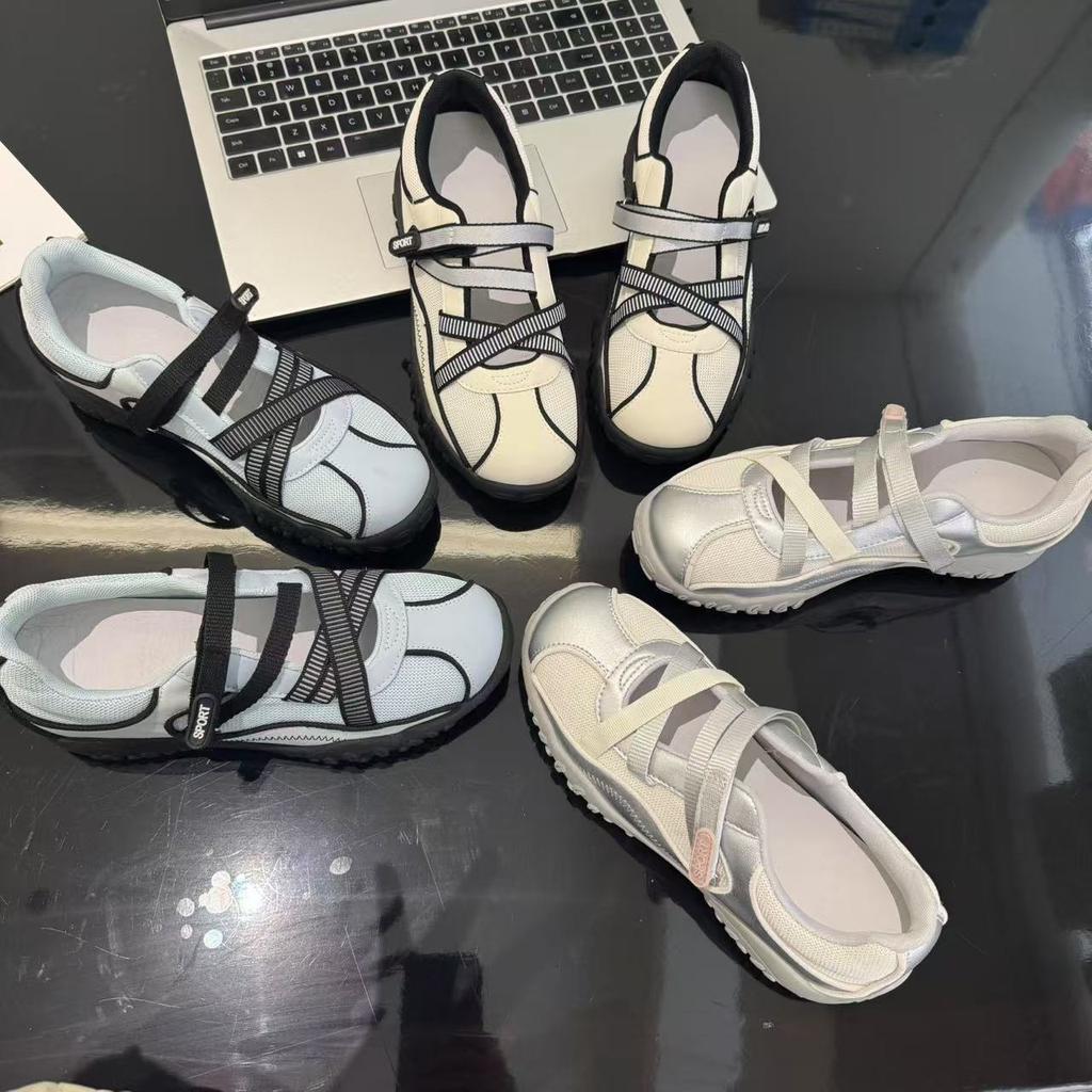 Height-increasing ballet sandals women's 2025 summer new breathable sports Mary Jane shoes platform casual moral training shoes