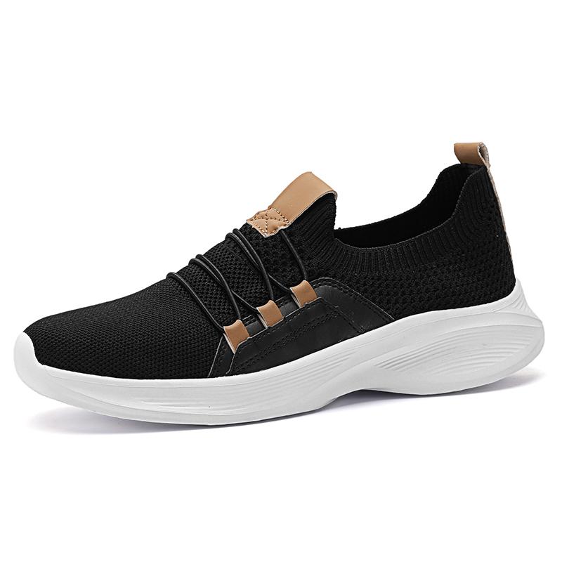 Men Running Shoes Flat Lightweight Casual Walking Shoes Comfortable Breathable Mesh Lace-up Shoes Big Size Sneakers for Men