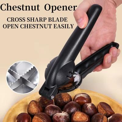 Kastanienclip, Walnusszange, Nussöffner, Schäler, multifunktional, tragbar, Edelstahl-Gadgets für Haushaltsküchenbedarf