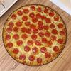 Pizza Cheese Round Area Rug Fast Food Circle Rugs Carpet Circular Carpet for Kitchen Living Room Bedroom Bathroom Decoration
