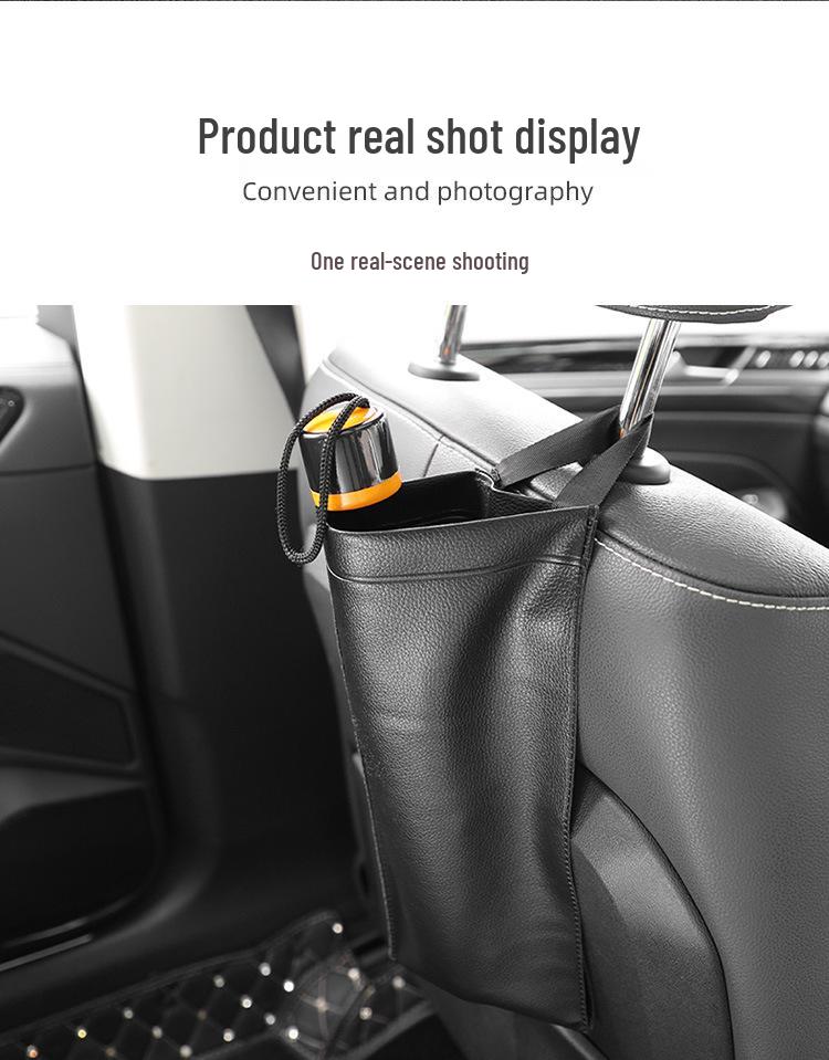 Car Umbrella Holder: Foldable Leather Storage Sleeve for Rainproof Protection