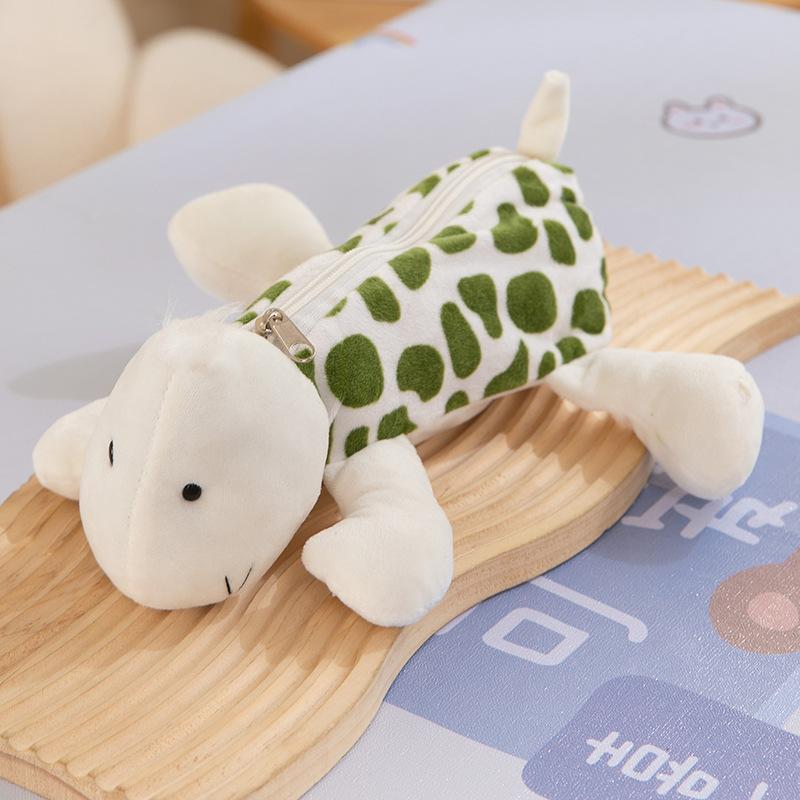Borsa astuccio in peluche animale di grande capacità creativa Borsa cancelleria per ragazzi e ragazze Borsa portaoggetti multifunzionale Borsa cosmetica