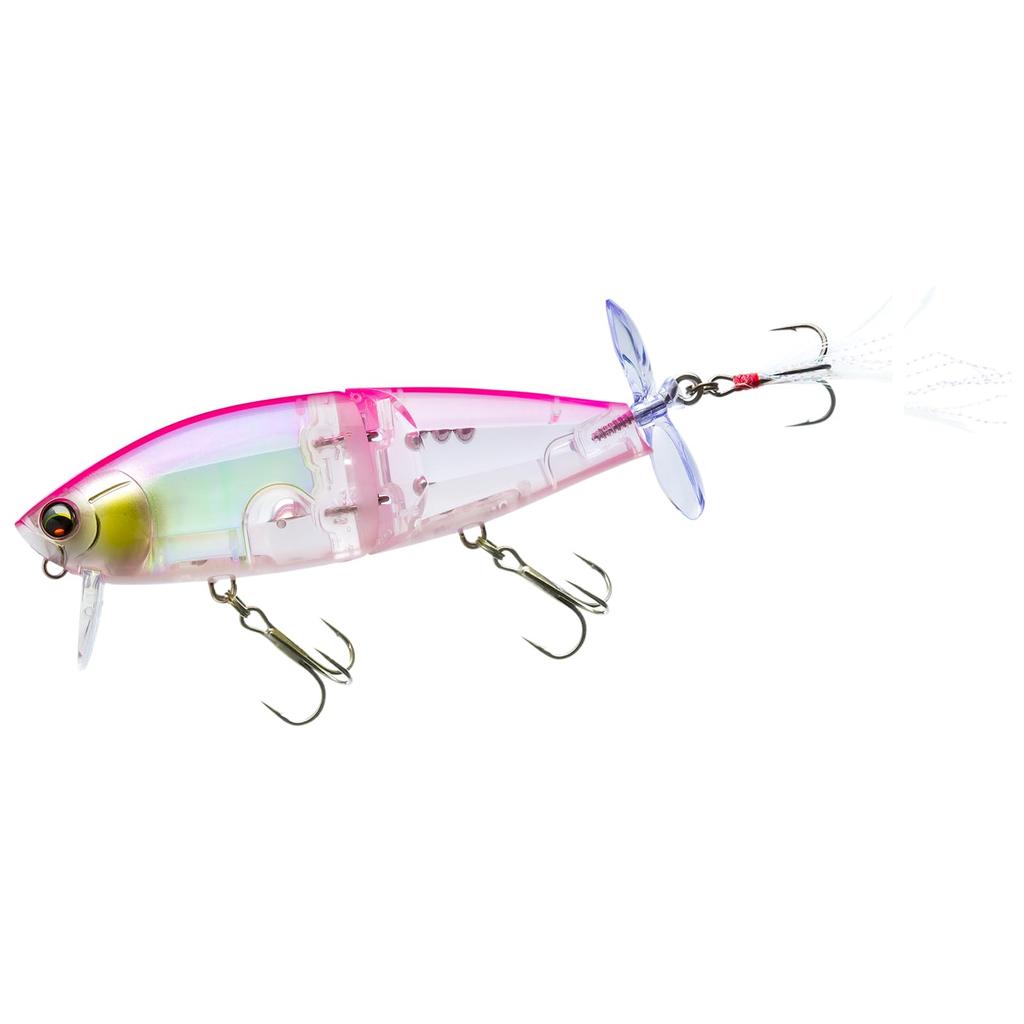 DUEL Wakerider 85mm Floating Bass Wakebait with Clear Pink Back and Jointed Body Prop L-Bass