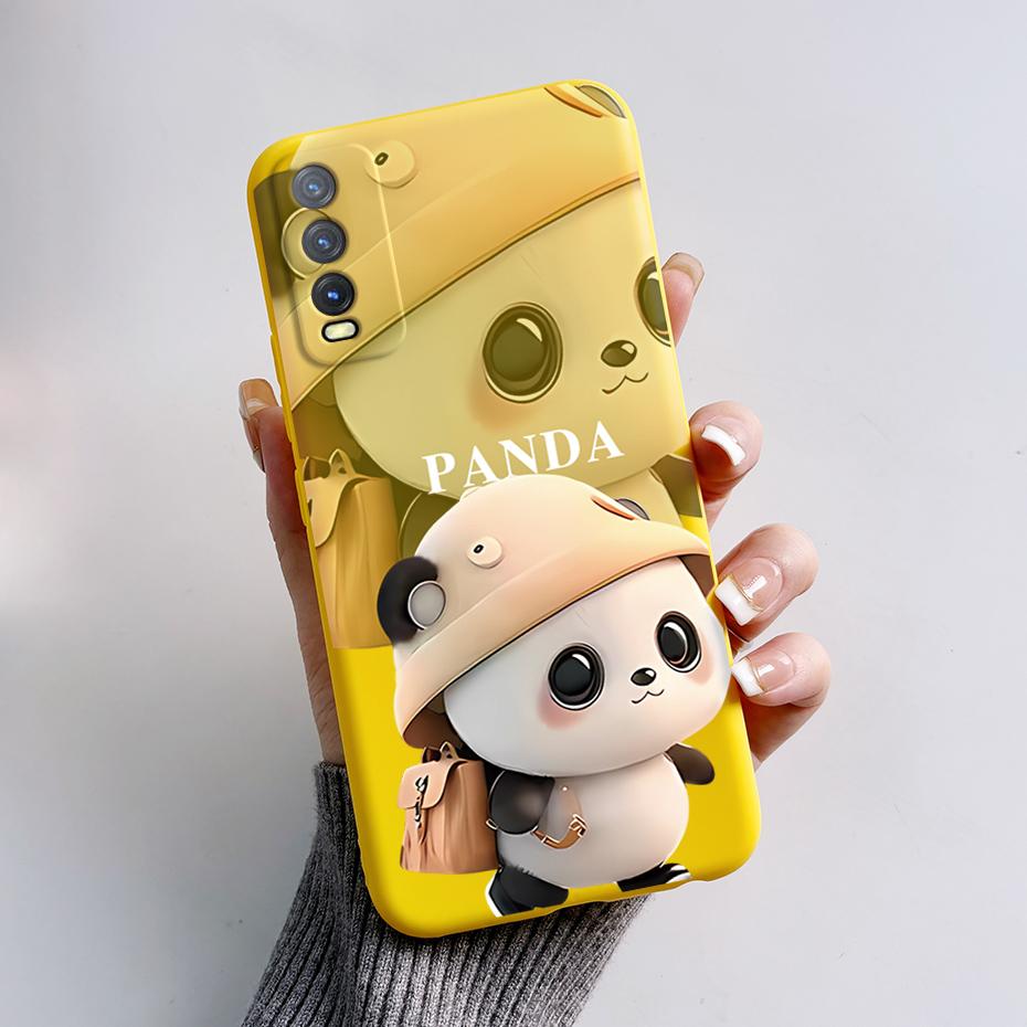 Soft Case For Vivo V2027 Cover Vivo Y11s Y12s Y12a Y20 Y20s Y20i Phone Cases Cute Rabbit Panda Pattern Silicon Capas For Y20 20S