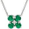 Emerald Diamond PendantNecklace Pt900/Emerald Array