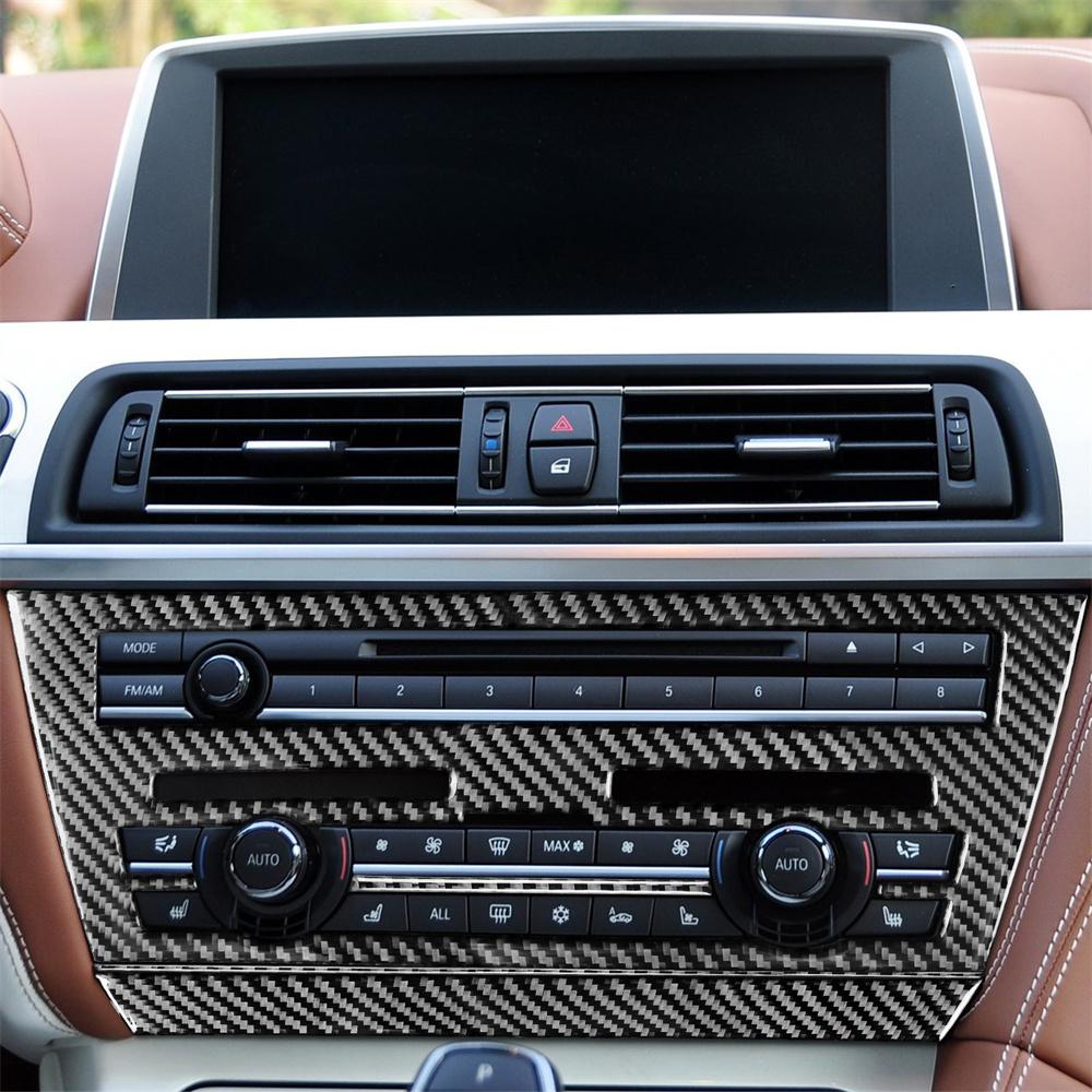 Kohlefaser Innenausstattung CD-Panel Rahmen Dekor Abdeckung Zierleisten Aufkleber Für BMW 6er M6 F12 F13 F06 2011-2018 M Sport