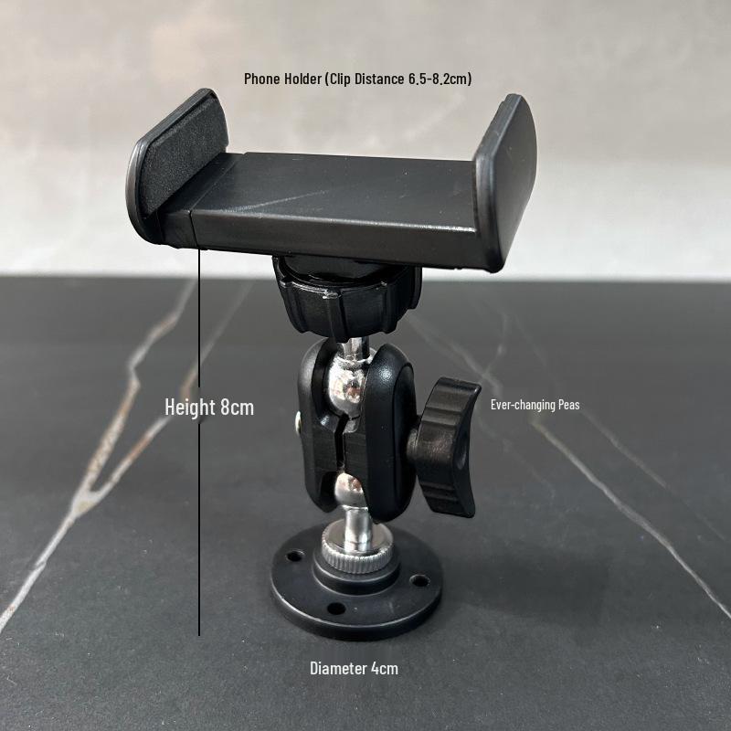 Wall-Mounted Magnetic Phone Holder with Metal Base Clips