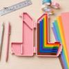 Paper Edge Positioning Tool 7Pcs/Set Crafting Alignment Guides, Color Coded Tools with Storage Case, Ruler Layering And Matting Spacers Size Tabs for