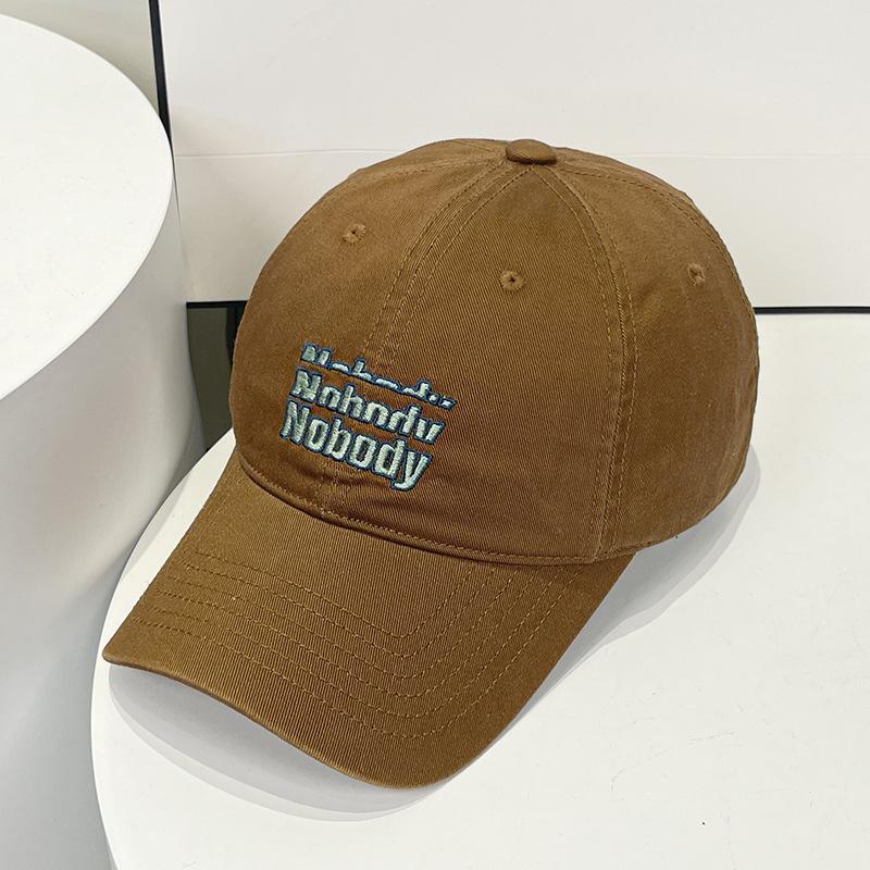 Face showing Small Hat for Women In Summer Korean Version Letter Embroidery Fashion Baseball Cap Spring and Autumn Sun Protection Baseball Cap Men