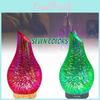 Humidificateur à ultrasons à brume fraîche créatif 3D en verre à motif bois pour la maison, veilleuse 7 couleurs, diffuseur d'huiles essentielles, forme vase