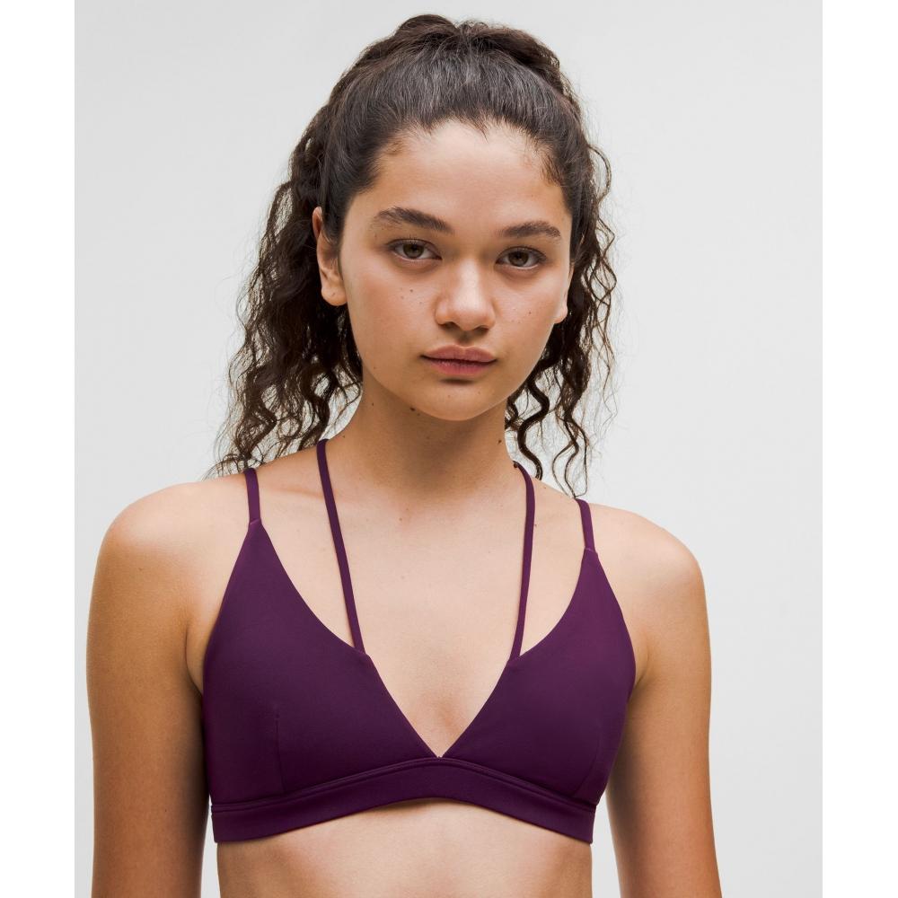 Lululemon Smoothcover StrAppy BrA  Light Support  A B Cup drAmAtic mAgentA