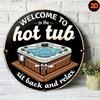 Vintage Round Metal Sign Flower Bucket Kitchen Decor Gift