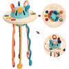 Develop teething toy montessori sensory toys baby toy silicone pull rope educational toys for babies 0-12 months