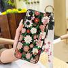 Anti-dust Wrist Strap Phone Case For Samsung Galaxy M56 5G/SM-M566B Kickstand Flower Shockproof Protective Soft case