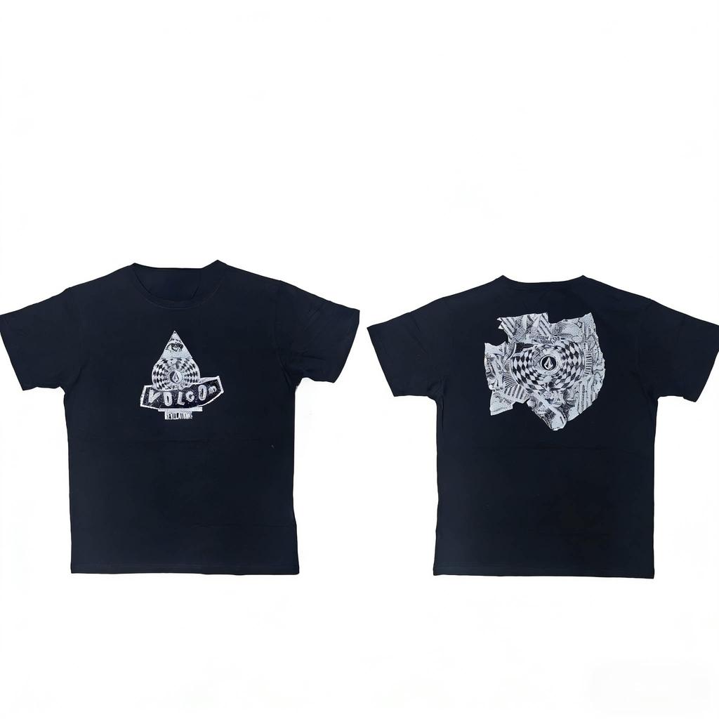 Retro Volcom Cotton Short Sleeve Tshirt Personality Niche Skateboard Function Wind All Kinds Of Classic Beauty Tide Surfing