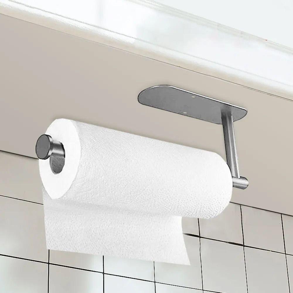 No Hole Punch Paper Towel Holder Self Adhesive Kitchen Napkin Holder Bathroom