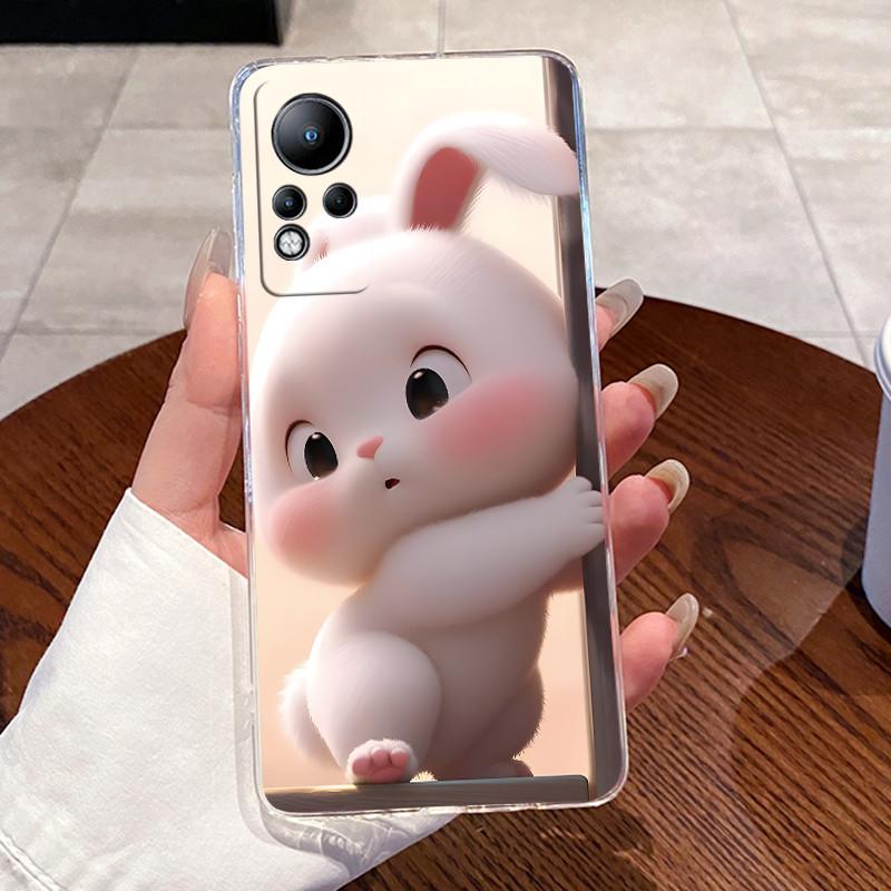 Casing For Infinix Note 11 12 X663 X663B X663C X663D Case Aesthetic Fashion Cute Cat Silicone Back Cover Transparent Phone Case