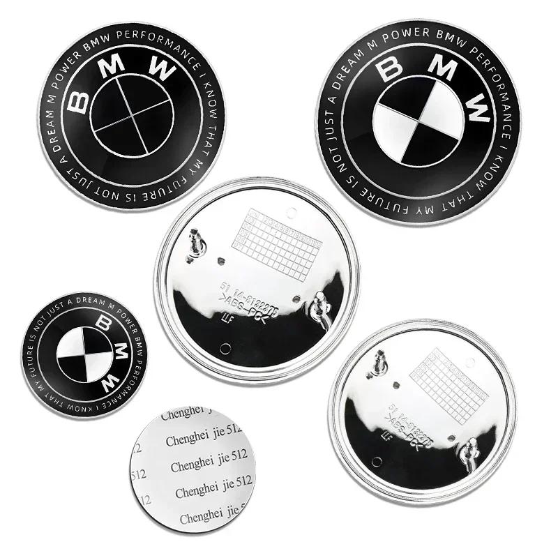 2025 Horké 1ks 45mm 82mm 74mm černobílé přední zadní znaky na kufr kapotu kufr Znak Vše černé pro BMW E43 E52 E53 E63 E64 E93 E94