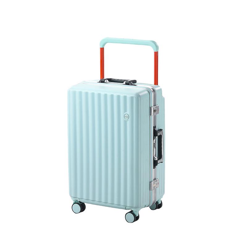 20-Inch Lightweight Aluminum Suitcase with Universal Wheels for Female Students