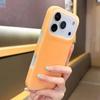Carcasă pentru telefon mobil de culoare jeleu siliconat cu textură de piele pentru seria iphone11-11promax carcasă pentru telefon mobil de culoare solidă