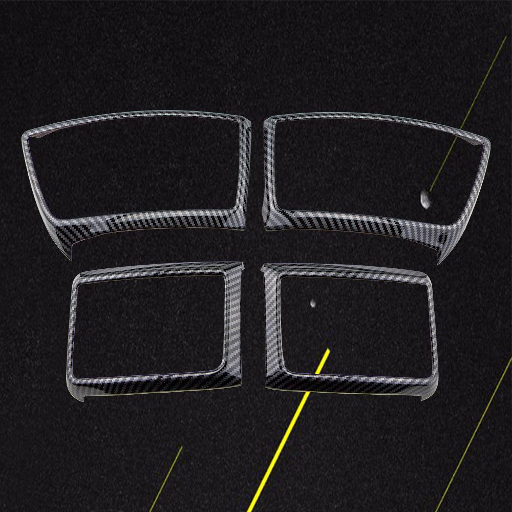 Imitaiton Carbon Fiber Front Air Outlet Frame Cover Trim Car Interior Decorative for Ford RANGER T6 T7 T8 Everest 2015-2020