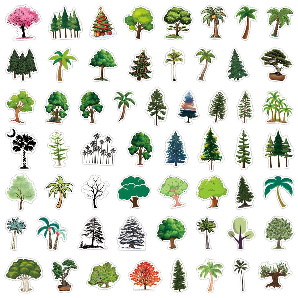 55 Tree Tree Plant Graffiti Stickers Decorative Scooter Laptop DIY Stickers