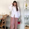 New Arrivals Open Run Bio Washing Cotton Shirt Box Loose Fit Shirt Tail