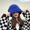 Knitted hat for women, warm in autumn and winter, thickened ear protectors, cute in winter, showing a small face, and fashionable wool hat.