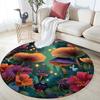 Colorful Mushroom Pattern Round rug,Carpet Rug for Living Room Bedroom Sofa Playroom Decor,Non-slip Floor Mat,Holiday Gifts and Birthday Gifts
