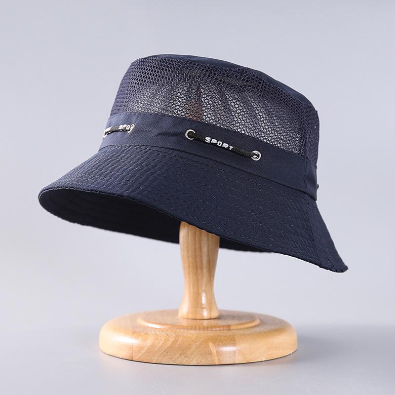 Mesh Breathable Basin Hat Men's Spring and Summer Hollow Sunshade Bucket Hat Outdoor Leisure Mountaineering Hat Manufacturer