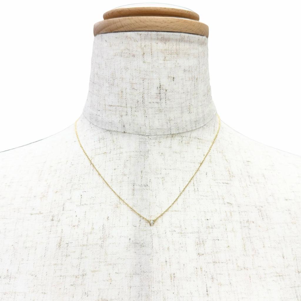 Great TIFFANY&Co. Necklace By the Yard 1P Diamond Setting Diameter Approximately Used