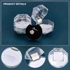 20pcs Transparent Plastic Ring Boxes Crystal Earrings Jewelry Storage Boxes Black Wedding Decor Jewelry Holder Stand