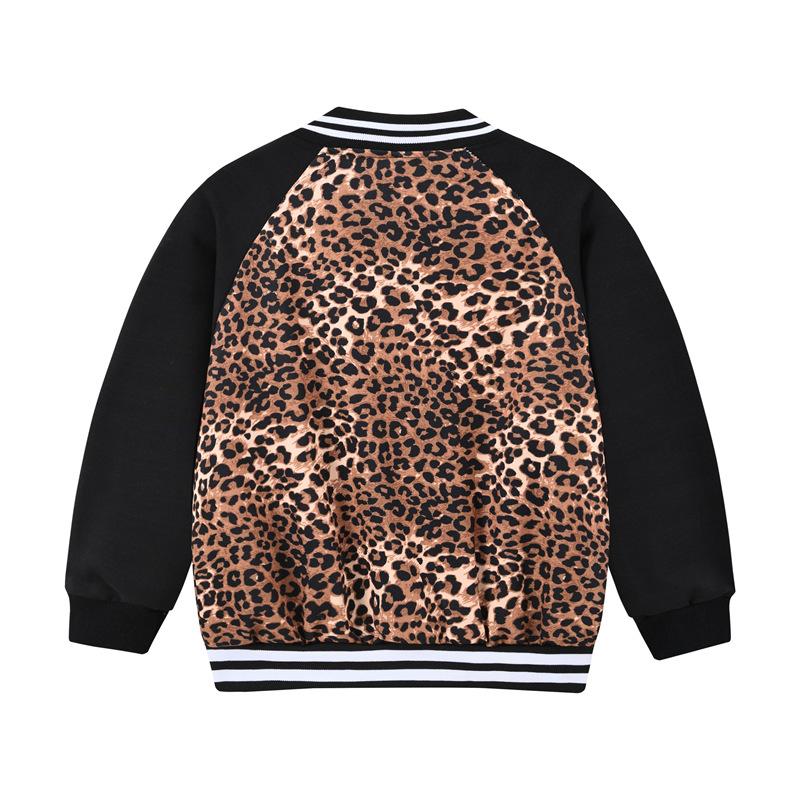 Spring and Autumn Men and Girls Fashionable Cute Printing Color Collision Jacket Children Splicing Jacket Baby Cardigan
