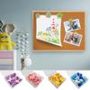 30pcs Colorful Resin Flower Push Pins Decorative Thumb Tacks Multiple Use Pushpin for Cork Boards Office & Home Decor