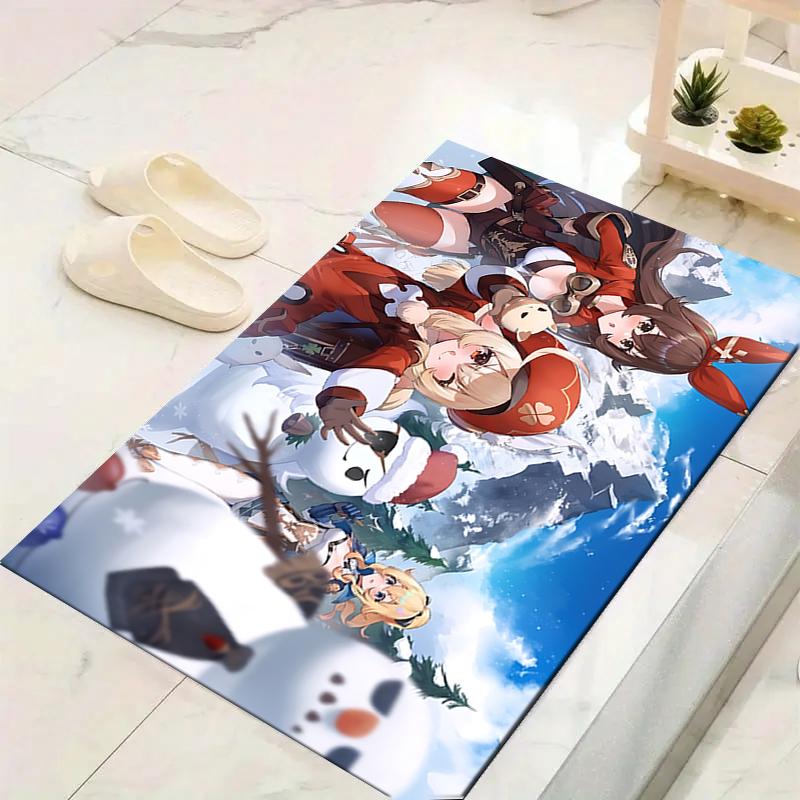 1Pc Winter Fantasy Adventure Rug, Office Carpet Indoor Outdoor Doormat, Non-Slip, Comfortable, Living, Christmas Halloween, Xmas Gift S1831