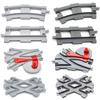 Train Track Series Compatible With DUPLO 10874 10872 10882 Large Brick Accessories Straight Curved Track Expansion For Kid DIY