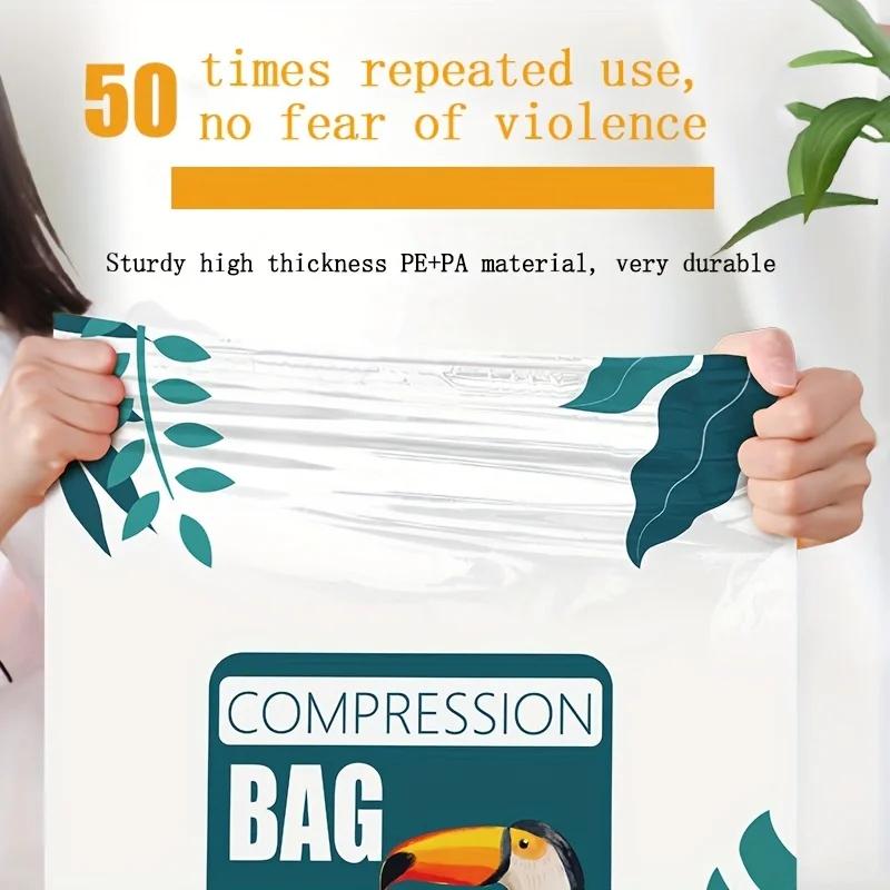 Large Capacity Vacuum Compression Bag, Dustproof Pouch, Lightweight Clothes Bag For Travel