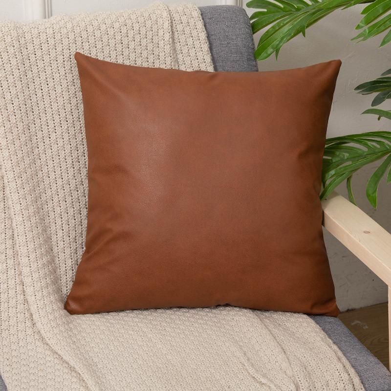 Premium Faux Distressed Leather Cushion Cover Handmade Pillow Case Sofa Bed