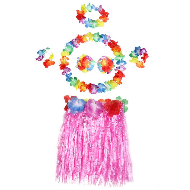 

Гавайский набор юбки хула - 30 см Однослойная/Двухслойная для детей и взрослых. Идеально для выступлений и танцев. 30cm Single Layer 5-piece Set