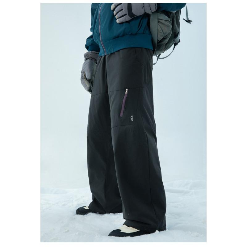 Men Outdoor Warm Thick Loose Straight Casual Cargo Work Pants