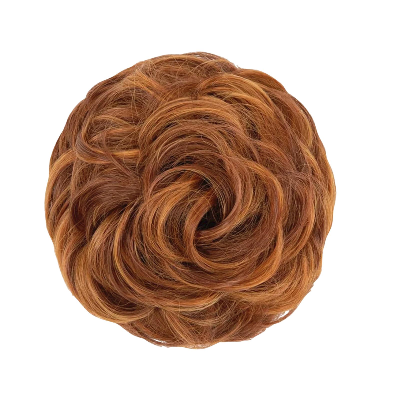 Накладки для пучка, Кудрявые резинки для волос, Густые накладки для прически красный