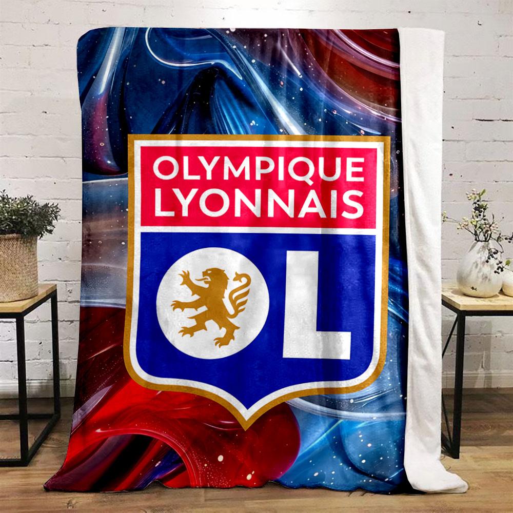 Olympique Lyonnais Logo Blanket for all seasons blanket lunch break throw gift