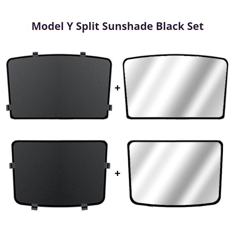 For Tesla Model 3/Y Model 3 Highland Model Y Juniper 2025+ Ice Cloth Buckle Glass Roof Sunshade Car Front Rear Sunroof Skylight